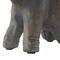 10.5" Dark Gray & Brown Handmade Distressed Paper Mache Elephant Sculpture